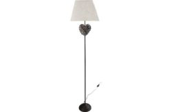 Collection Erin Rattan Heart Floor Lamp - Grey
